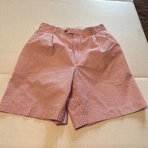 Berle Shorts men's‎ waist 35" but measure to a 30" - 31" red seersucker